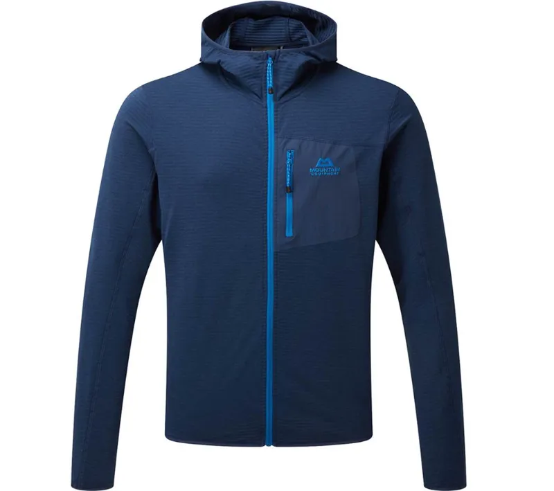 Mountain Equipment Men's Ultrafleece Hooded Jacket in Medieval Blue